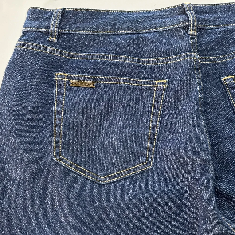 Michael Kors Jeans Skinny High Rise Ankle Button Dark Wash Denim Women’s Size 12
